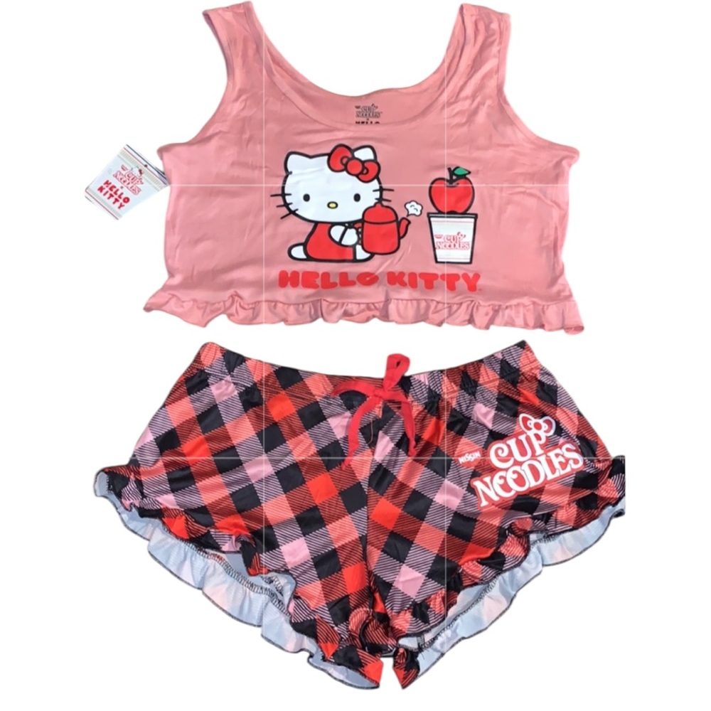 Sanrio Hello Kitty x Cup Of Noodles Collaab Pajama Set BRAND NEW! - Picture 1 of 2